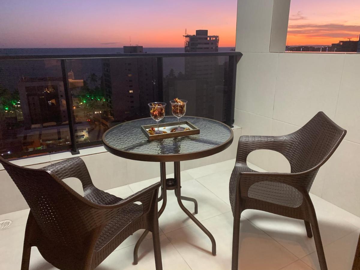 Luxo 1406 - Quarto E Sala Com Varanda Frente Mar Ponta Verde Maceió Eksteriør billede
