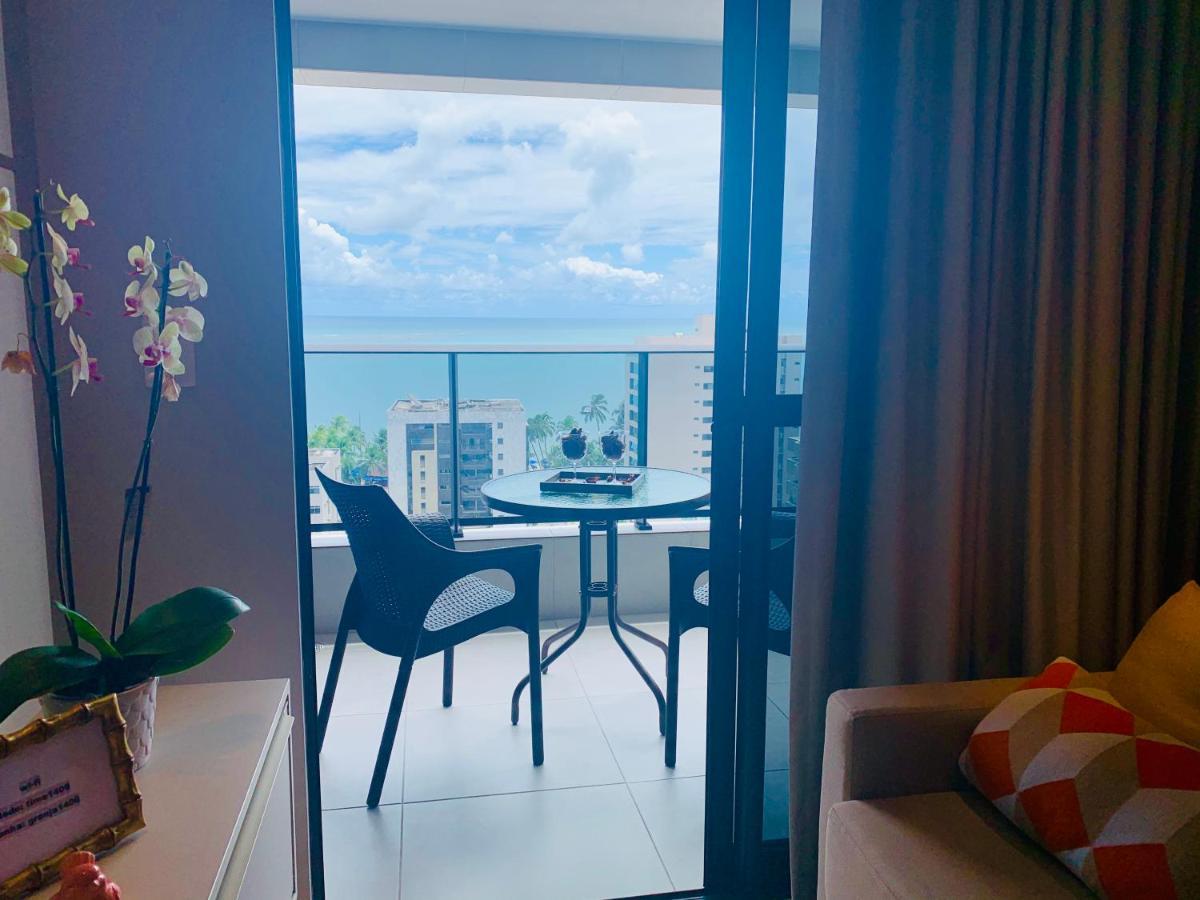 Luxo 1406 - Quarto E Sala Com Varanda Frente Mar Ponta Verde Maceió Eksteriør billede