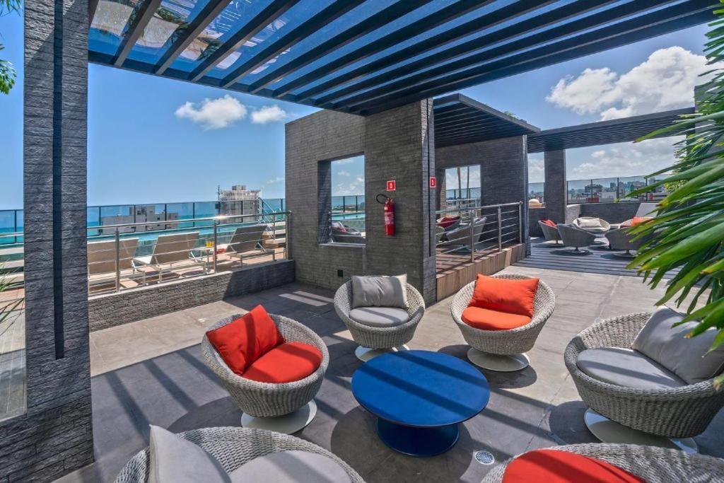 Luxo 1406 - Quarto E Sala Com Varanda Frente Mar Ponta Verde Maceió Eksteriør billede
