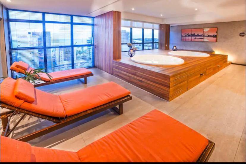 Luxo 1406 - Quarto E Sala Com Varanda Frente Mar Ponta Verde Maceió Eksteriør billede